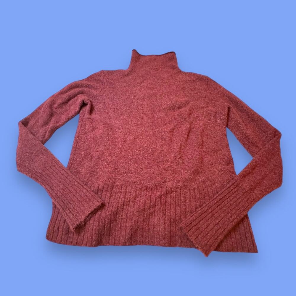 Madewell Burgundy Merino Alpaca Wool Blend Turtleneck Size M